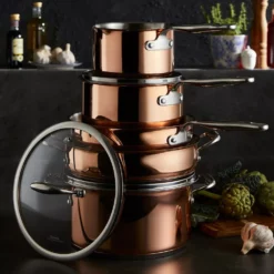 Baccarat Le Connoisseur 5 Piece Stainless Steel Cookware Set Copper 18 Baccarat Le Connoisseur 5 Piece Stainless Steel Cookware Set Copper -Cookware Shop 1033665 BC LE CON COOKSET 5PC COPPER 1