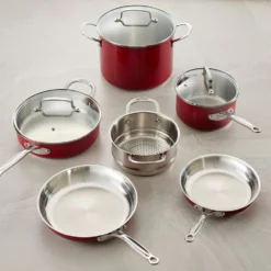 Baccarat Signature Stainless Steel 6 Piece Cookware Set Red -Cookware Shop 1034048 BCSIGNATURECOOKSET7PCRED 06