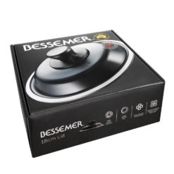 Bessemer Universal Lid 18cm Ebony -Cookware Shop 1037717 Bessemer 18cm Lid Black 0016