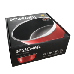 Bessemer Non Stick Casserole 28cm Red -Cookware Shop 1037735 Bessemer 28cm Casserole Red 0001