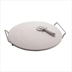 Davis & Waddell Davis & Waddell Napoli Pizza Stone, Stainless Steel Cutter, And Rack 5 Davis & Waddell Davis & Waddell Napoli Pizza Stone, Stainless Steel Cutter, And Rack -Cookware Shop ALB D2088 2
