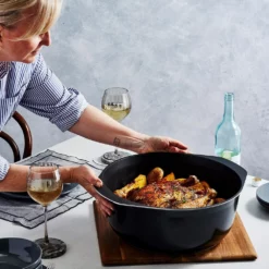 Bessemer Non Stick Casserole 37cm Ebony -Cookware Shop BES 1037712 3