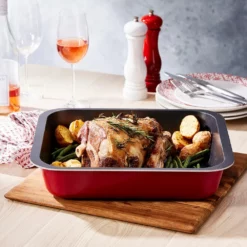 Bessemer Non Stick Roaster 40cm Red 9 Bessemer Non Stick Roaster 40cm Red -Cookware Shop BES 1037738 2