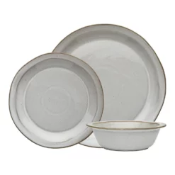 Ecology Tahoe 12 Piece Dinner Set Nougat