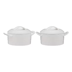Ecology Signature Porcelain Casserole With Lid 300ml Set Of 2