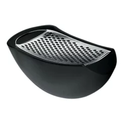 Alessi Parmenide Steel Grater 15.3 X 7.5 X 6.7cm Black