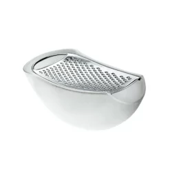 Alessi Parmenide Steel Grater 15.3 X 7.5 X 6.7cm Ice