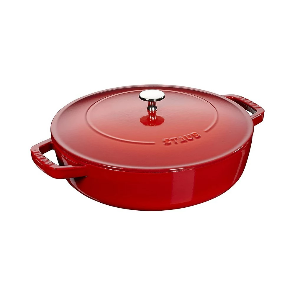 Staub Saute Pan Chisteria Round 26cm Cherry 5 Staub Saute Pan Chisteria Round 26cm Cherry - Image 3