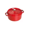 Staub Round Cocotte Cherry Red 24cm -Cookware Shop DKS 65042