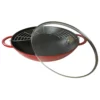 Staub Enamelled Cast Iron Wok Cherry 37cm Red 5.7L 1 Staub Enamelled Cast Iron Wok Cherry 37cm Red 5.7L -Cookware Shop DKS 65051