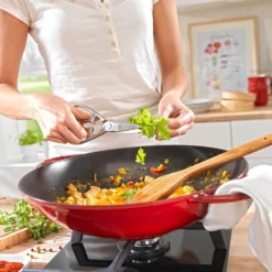 Staub Enamelled Cast Iron Wok Cherry 37cm Red 5.7L 7 Staub Enamelled Cast Iron Wok Cherry 37cm Red 5.7L -Cookware Shop DKS 65051 3