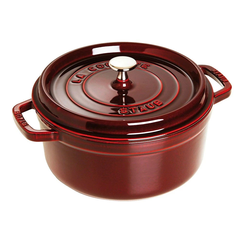 Staub Enamelled Cast Iron Round Cocotte 18cm Grenadine Red 1.7L 3 Staub Enamelled Cast Iron Round Cocotte 18cm Grenadine Red 1.7L