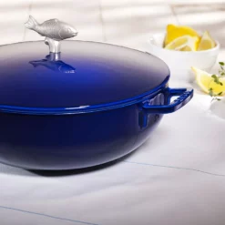 Staub Enamelled Cast Iron Bouillabaisse Pot 28cm Blue -Cookware Shop DKS 65151 2