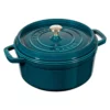 Staub Enamelled Cast Iron Round Cocotte La Mer 24cm Blue 3.8L