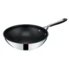 Jamie Oliver By Tefal Kitchen Essentials Induction Non-Stick Stainless Steel Wok 28cm