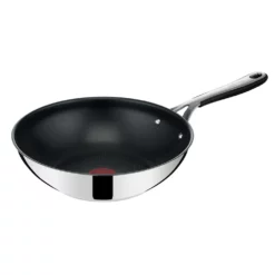 Jamie Oliver By Tefal Kitchen Essentials Induction Non-Stick Stainless Steel Wok 28cm
