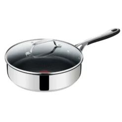 Jamie Oliver By Tefal Kitchen Essentials Induction Non-Stick Stainless Steel Saute Pan 25cm