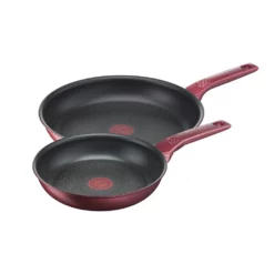 Tefal Daily Chef Red Induction Non Stick Frypan Twin Pack