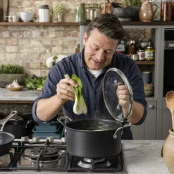 Jamie Oliver By Tefal Cooks Classic Induction Non Stick Hard Anodised Stewpot 24cm 5.4L -Cookware Shop GSA H9124644 5