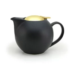 Zero Japan Universal Ceramic Teapot 450ml Nobu With Gold Lid