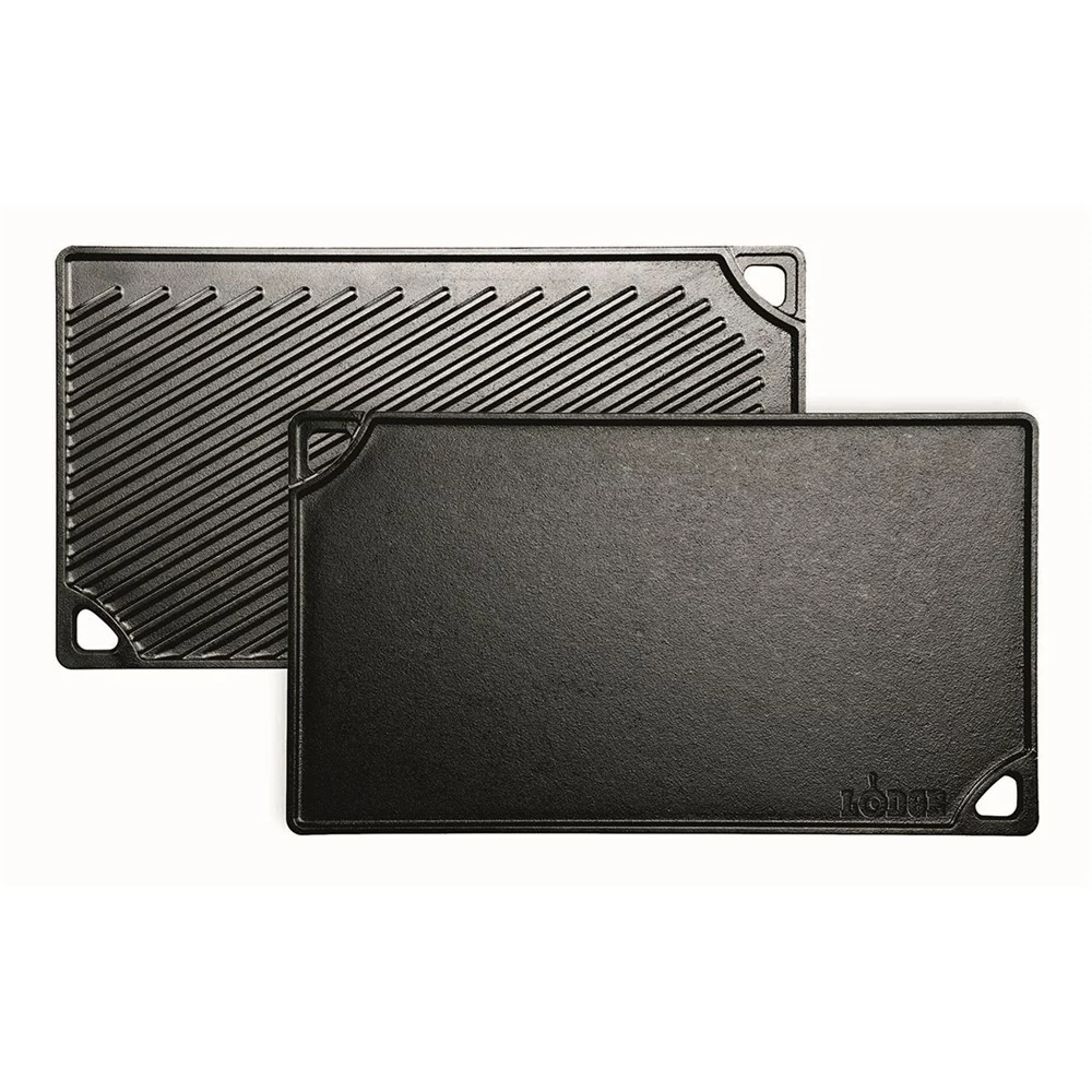Lodge Logic Rectangular Cast Iron Reversible Grill 42.5x24cm 3 Lodge Logic Rectangular Cast Iron Reversible Grill 42.5x24cm