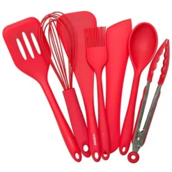 Scullery Kolori Silicone Red Slotted Turner -Cookware Shop HIM 1026348 2