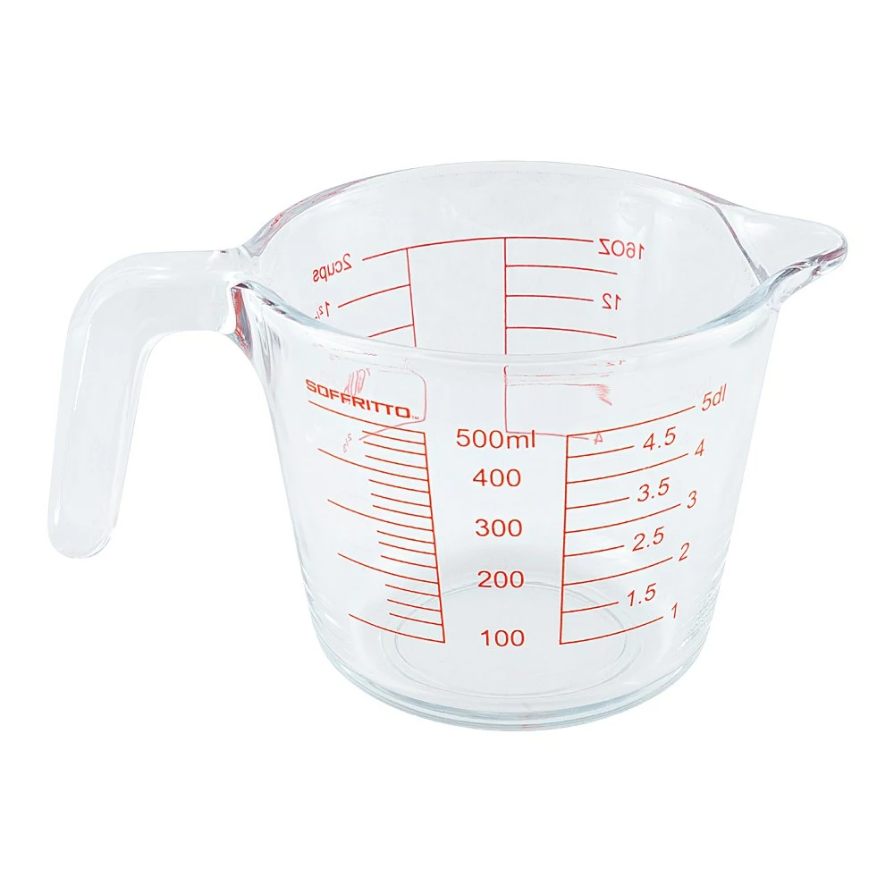Soffritto Pure Glass Measuring Jug 500ml 3 Soffritto Pure Glass Measuring Jug 500ml