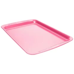 Soffritto Commercial Non-Stick Carbon Steel Oven Tray 37 X 27 X 1.8cm Pink