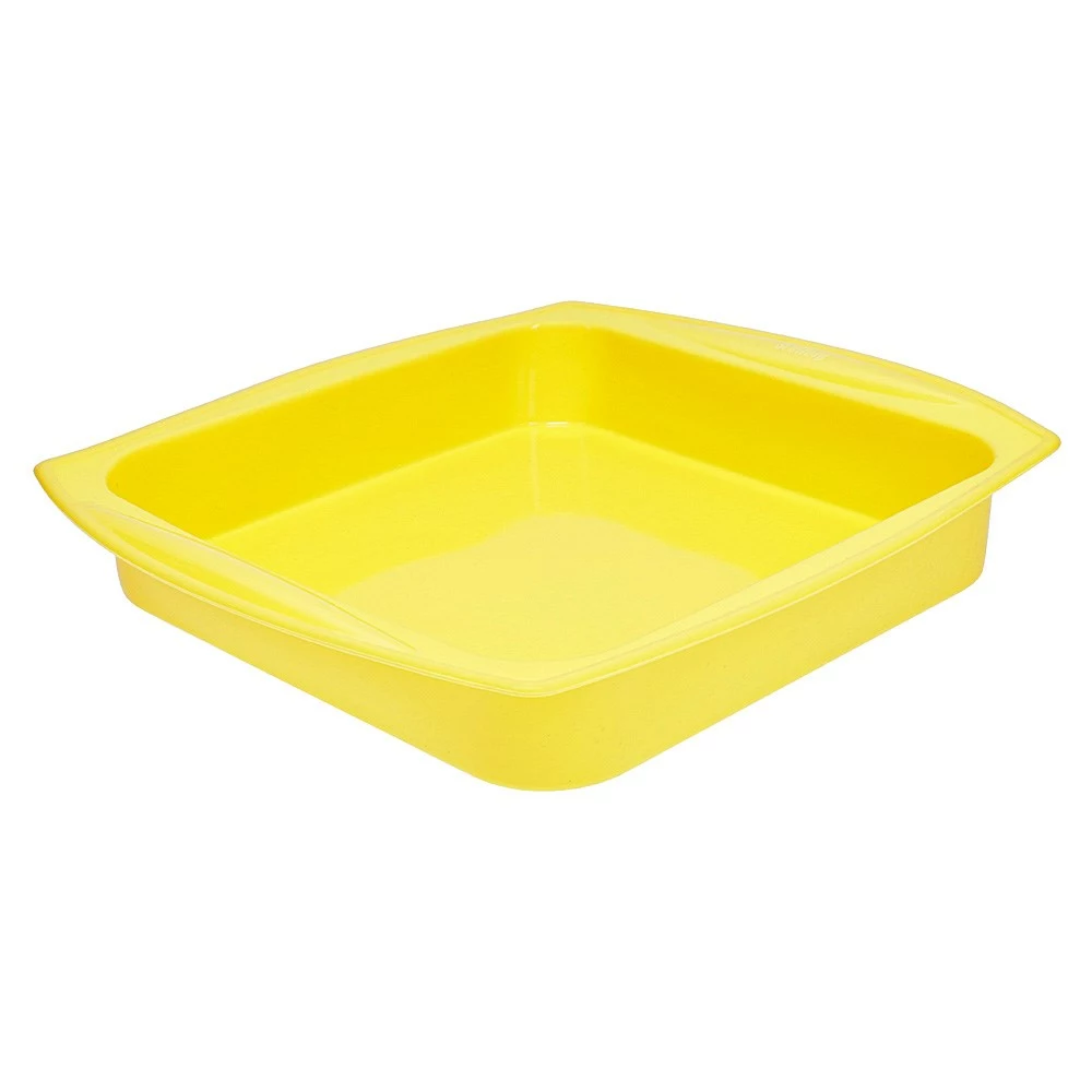 Scullery Kolori Silicone Square Baking Pan Yellow 3 Scullery Kolori Silicone Square Baking Pan Yellow