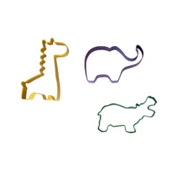 Soffritto Professional Bake 3 Piece Cookie Cutter Set Safari