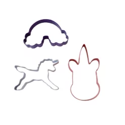 Soffritto Professional Bake 3 Piece Cookie Cutter Set Unicorn