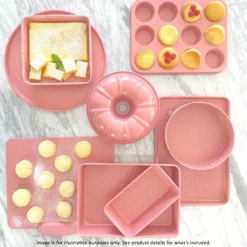 Bakers Delight Cuisson Carbon Steel Non Stick Pizza Crisper Tray 35cm Rose -Cookware Shop HIM 1034190 2