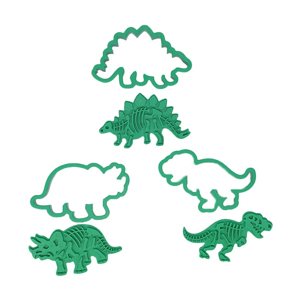 Soffritto Professional Bake 6 Piece Cookie Stamp & Cutter Set Dinosaur 3 Soffritto Professional Bake 6 Piece Cookie Stamp & Cutter Set Dinosaur