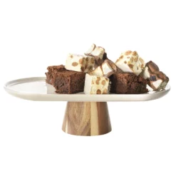 Ambrosia Zest Porcelain Oblong Cake Stand 32 X 20cm