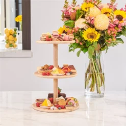 Ambrosia Karira 3 Tier Bamboo Cake Stand -Cookware Shop HIM 1038197 4