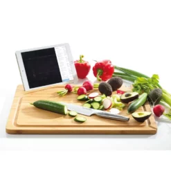 Scullery 3 In 1 Bamboo Board With Sharpener & Tech Holder 50cm -Cookware Shop HIM 1040516 5