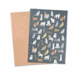 Ambrosia Tea Towel Cat III Set Of 2