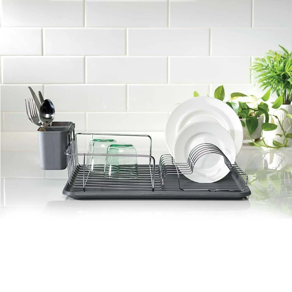 Scullery Pura II Low Dish Rack & Mat Grey 4 Scullery Pura II Low Dish Rack & Mat Grey - Image 2