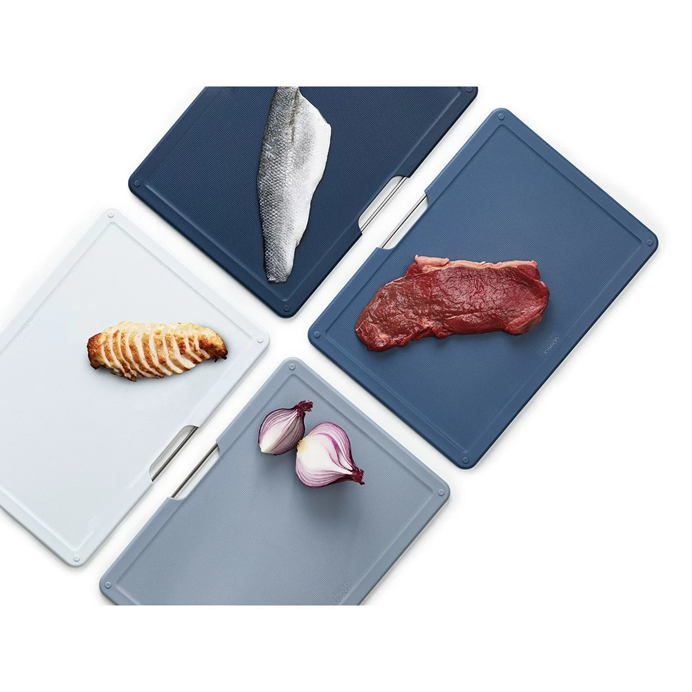 Joseph Joseph Folio 4 Piece Chopping Board Set Sky 4 Joseph Joseph Folio 4 Piece Chopping Board Set Sky - Image 2