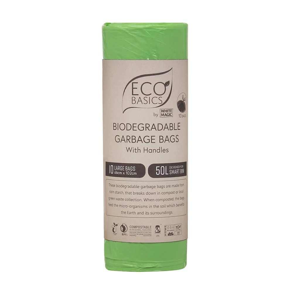 Eco Basics 10 Piece Biodegradable Garbage Bags Set Small 50L 3 Eco Basics 10 Piece Biodegradable Garbage Bags Set Small 50L