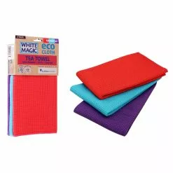 White Magic Set Of 3 Tea Towels
