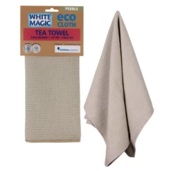 White Magic Tea Towel Pebble