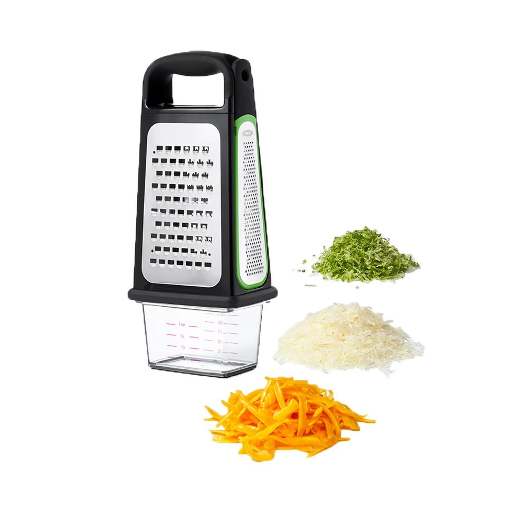 OXO Good Grips Etched Box Grater With Measuring Cup & Removable Zester 5 OXO Good Grips Etched Box Grater With Measuring Cup & Removable Zester - Image 3