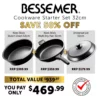 Bessemer 3 Piece Cookware Starter Set 32cm -Cookware Shop KIT 1000015
