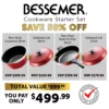 Bessemer Red 4 Piece Cookware Set 2 Bessemer Red 4 Piece Cookware Set -Cookware Shop KIT 1000017