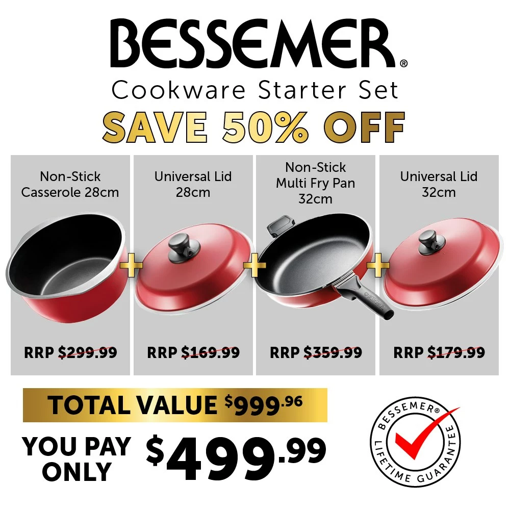 Bessemer Red 4 Piece Cookware Set 3 Bessemer Red 4 Piece Cookware Set