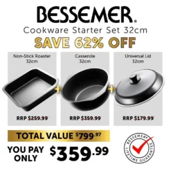 Bessemer 3 Piece Bundle Kit 32cm Ebony 11 Bessemer 3 Piece Bundle Kit 32cm Ebony -Cookware Shop KIT 1000099 5