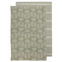 Ladelle Splice Set Of 2 Kitchen Towels Moss