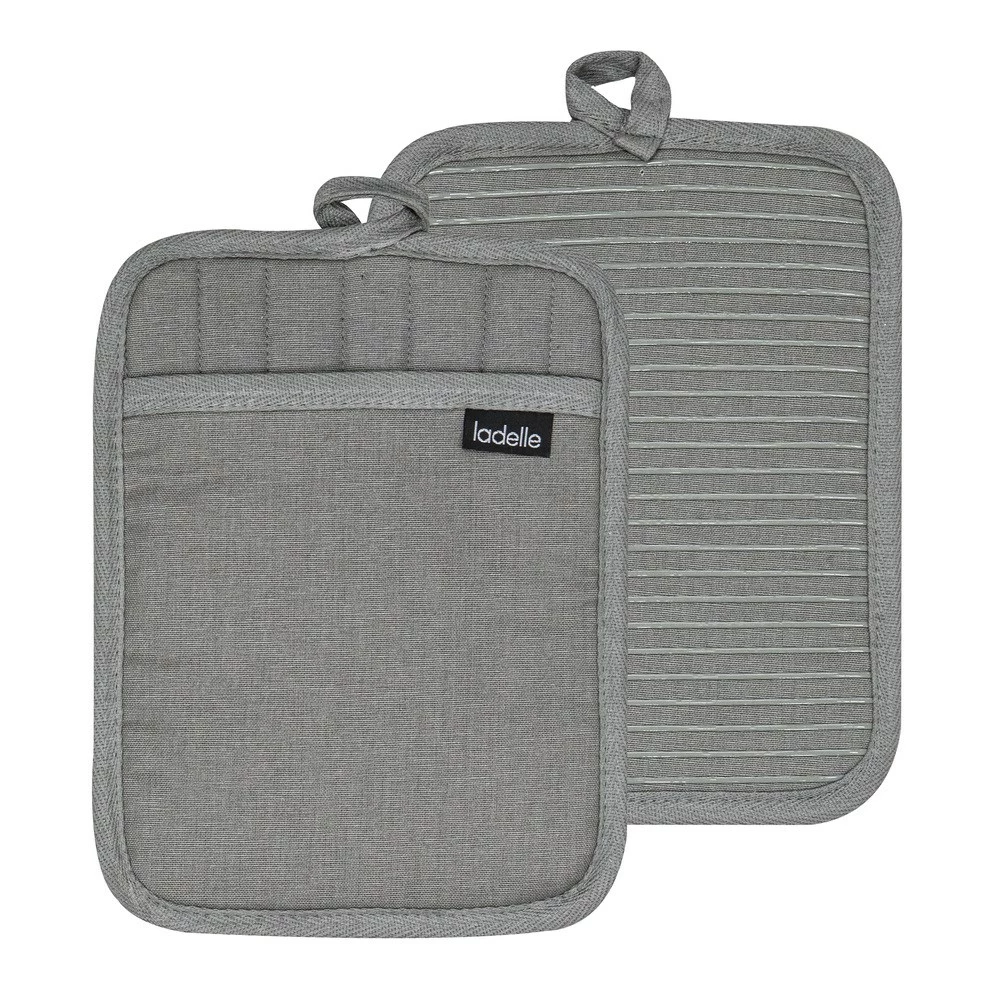 Ladelle Lennox Set Of 2 Pot Holders Gum 3 Ladelle Lennox Set Of 2 Pot Holders Gum