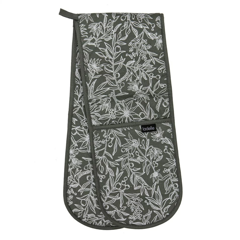 Ladelle Eco Wildflower Set Of 2 Oven Mitts Sage 3 Ladelle Eco Wildflower Set Of 2 Oven Mitts Sage